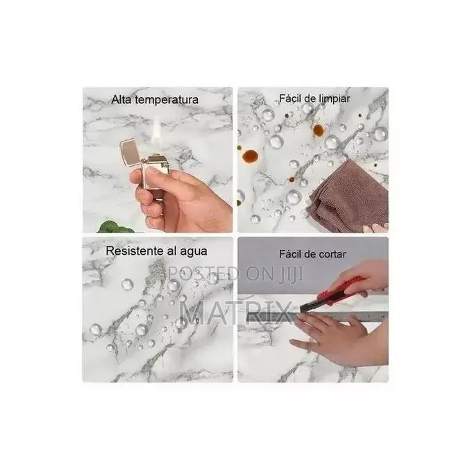 3d Laminated Vinyl Marble Wallpaper - 10m X 45cm