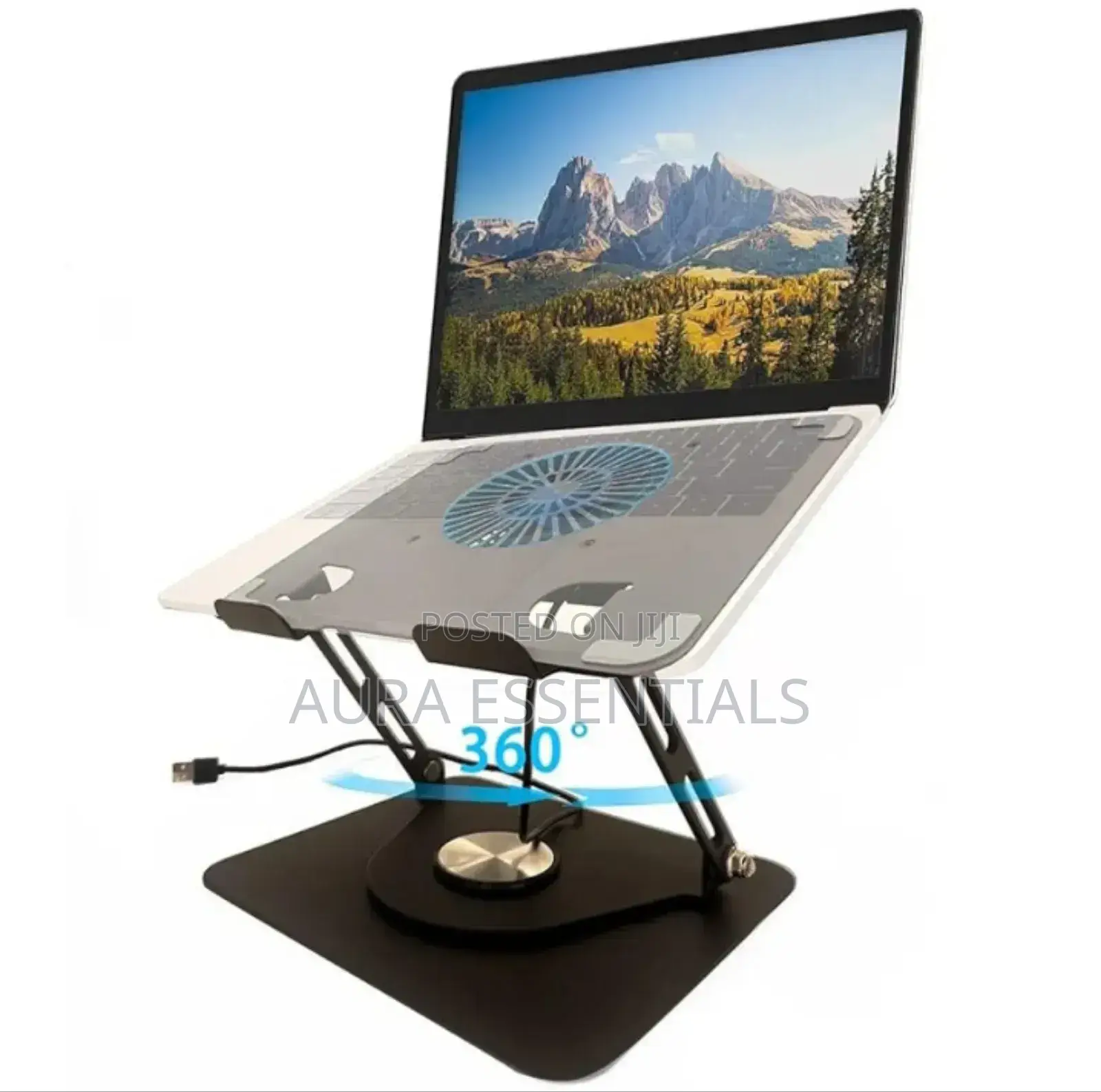 Unique 360° Rotating Laptop Stand With Fan