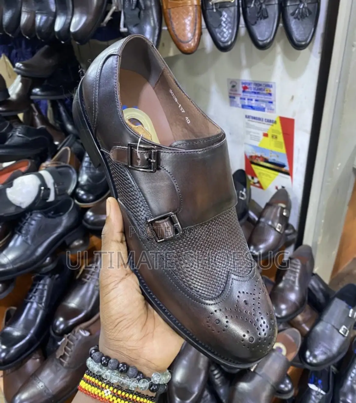 Double Buckle Leather Oxfords
