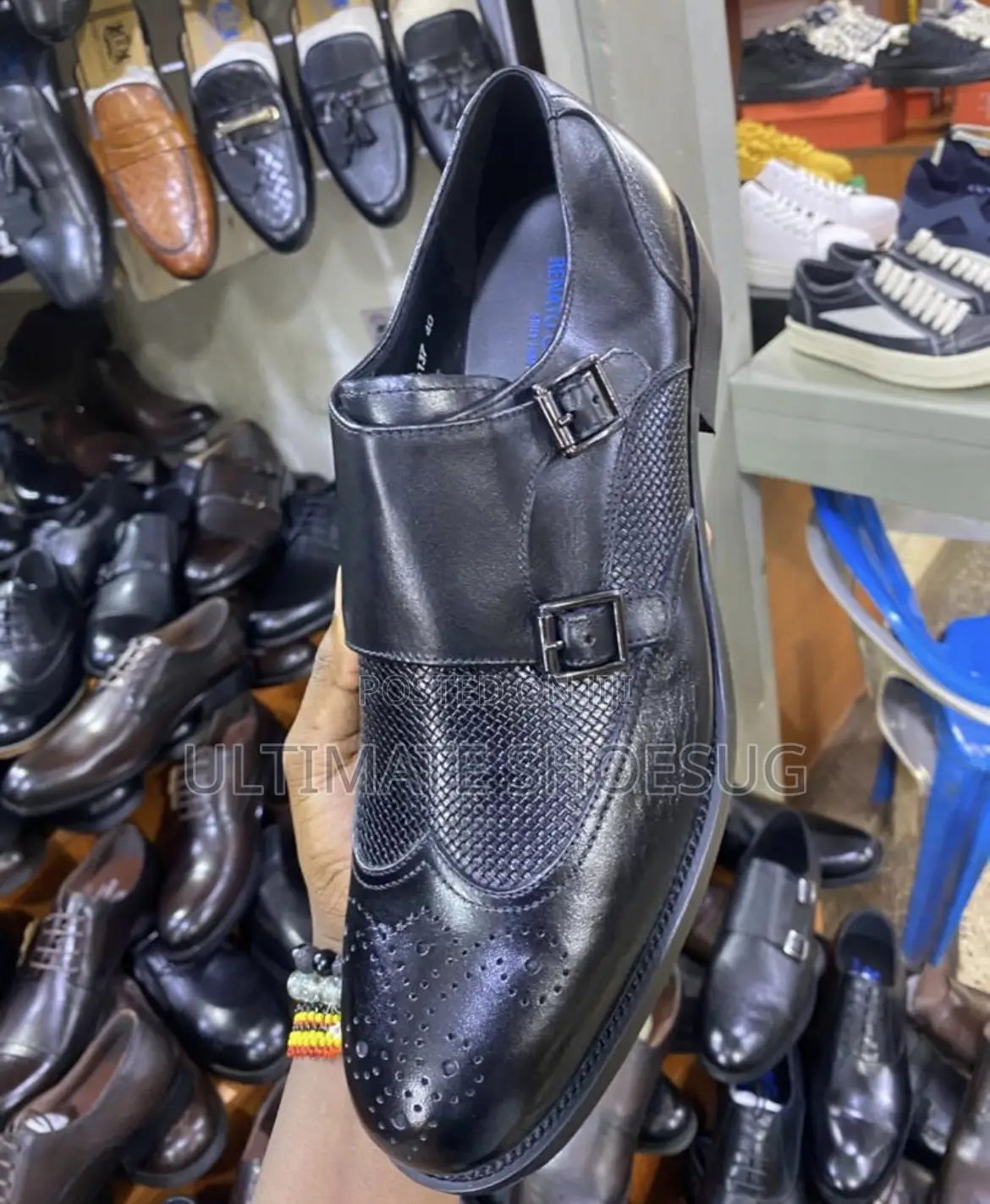 Double Buckle Leather Oxfords
