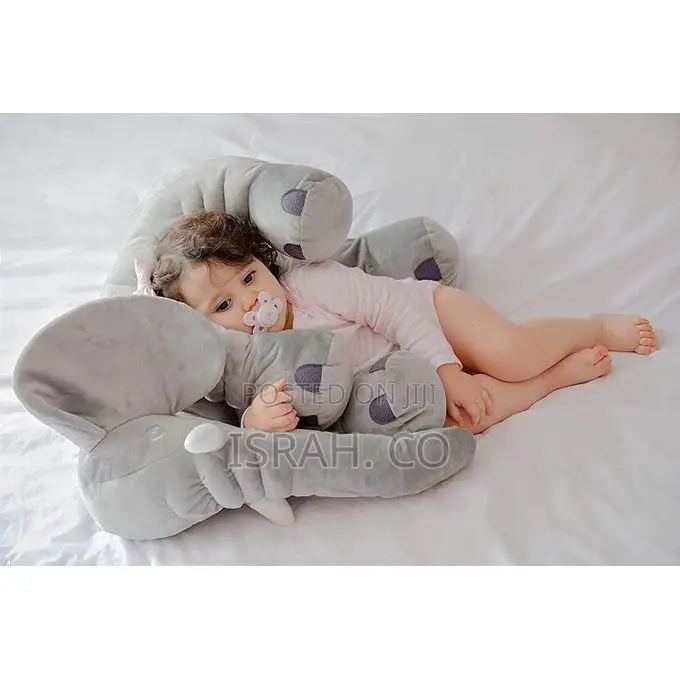 Fibre Filled Stuffed Animal Elephant Baby Pillow With Ball Soft Toy