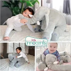 Fibre Filled Stuffed Animal Elephant Baby Pillow With Ball Soft Toy