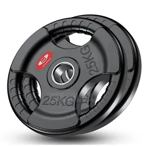 25kgs 2 Piece of Rubber Coated Hand Grip Bumper Weight Plate Discs