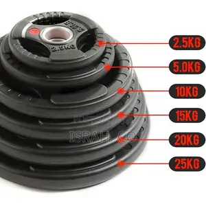 20kgs 2 Piece of Rubber Coated Hand Grip Bumper Weight Plate Discs