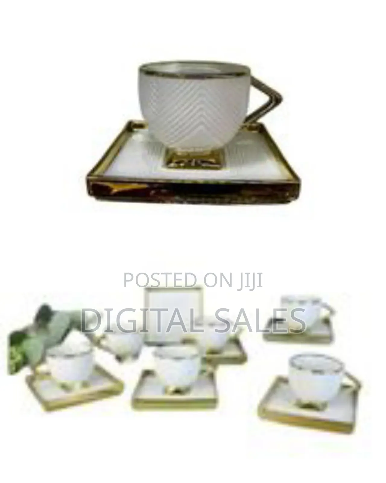 12 Piece Coffee Cup and Saucer Set, Mocha Cups, Espresso Cups Set