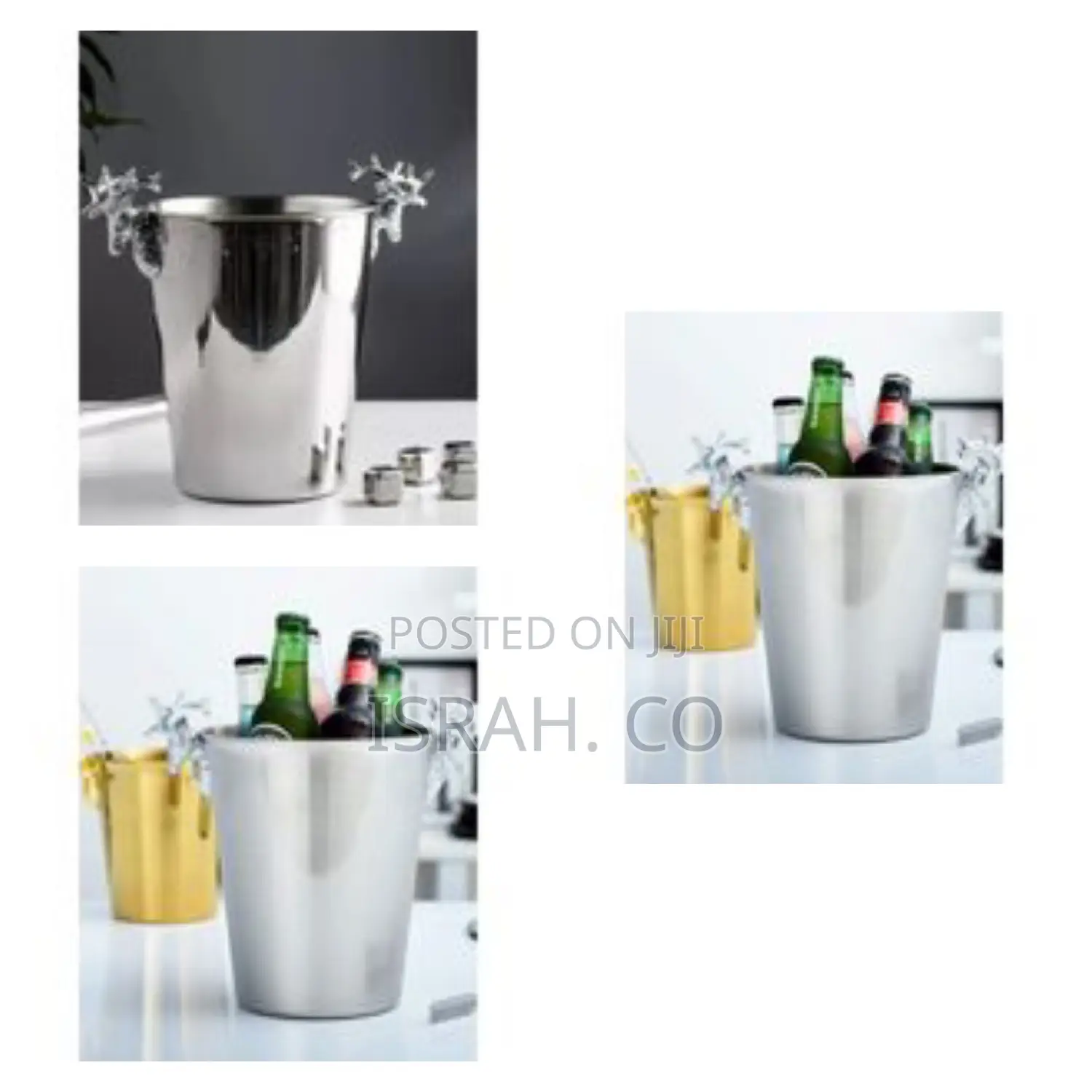 5l Champagne Wine Ice Bucket Stainless Steel With Handle