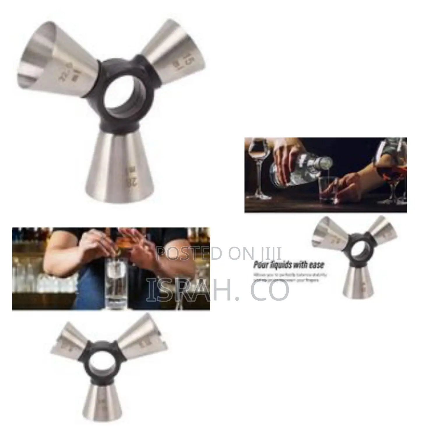 Stainless Steel 3-End Bar Measuring Cup