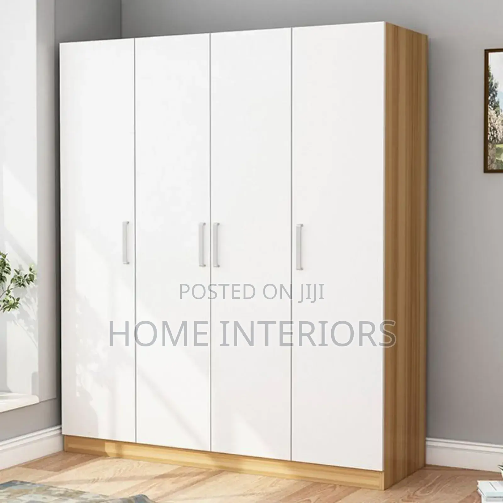 White Four Doors Wardrobe