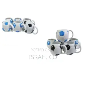 6 Pieces of Round Football Pot Coffee Tea Cups Mugs