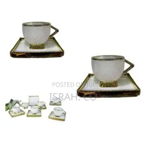 12 Piece Coffee Cup and Saucer Set, Mocha Cups,
