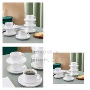 6 Pieces of Cuppucino Coffee Cups and Saucers