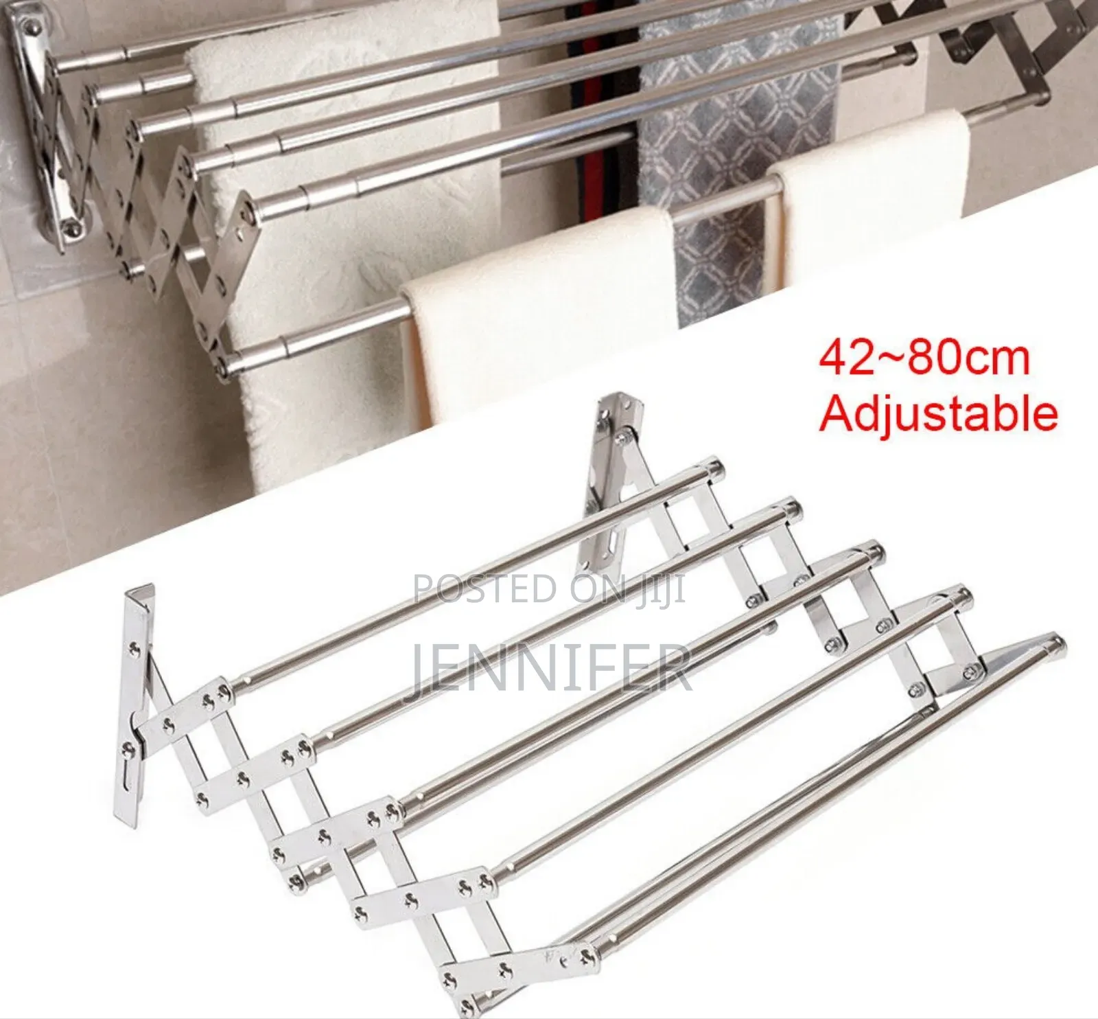 Telescopic Wall Mounted Towel and Clothes Organisers