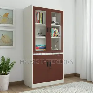 White Brown Two Doors Side Board