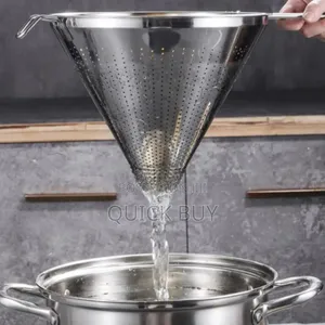 Stainless Steel Funnel With a Built-in Strainer