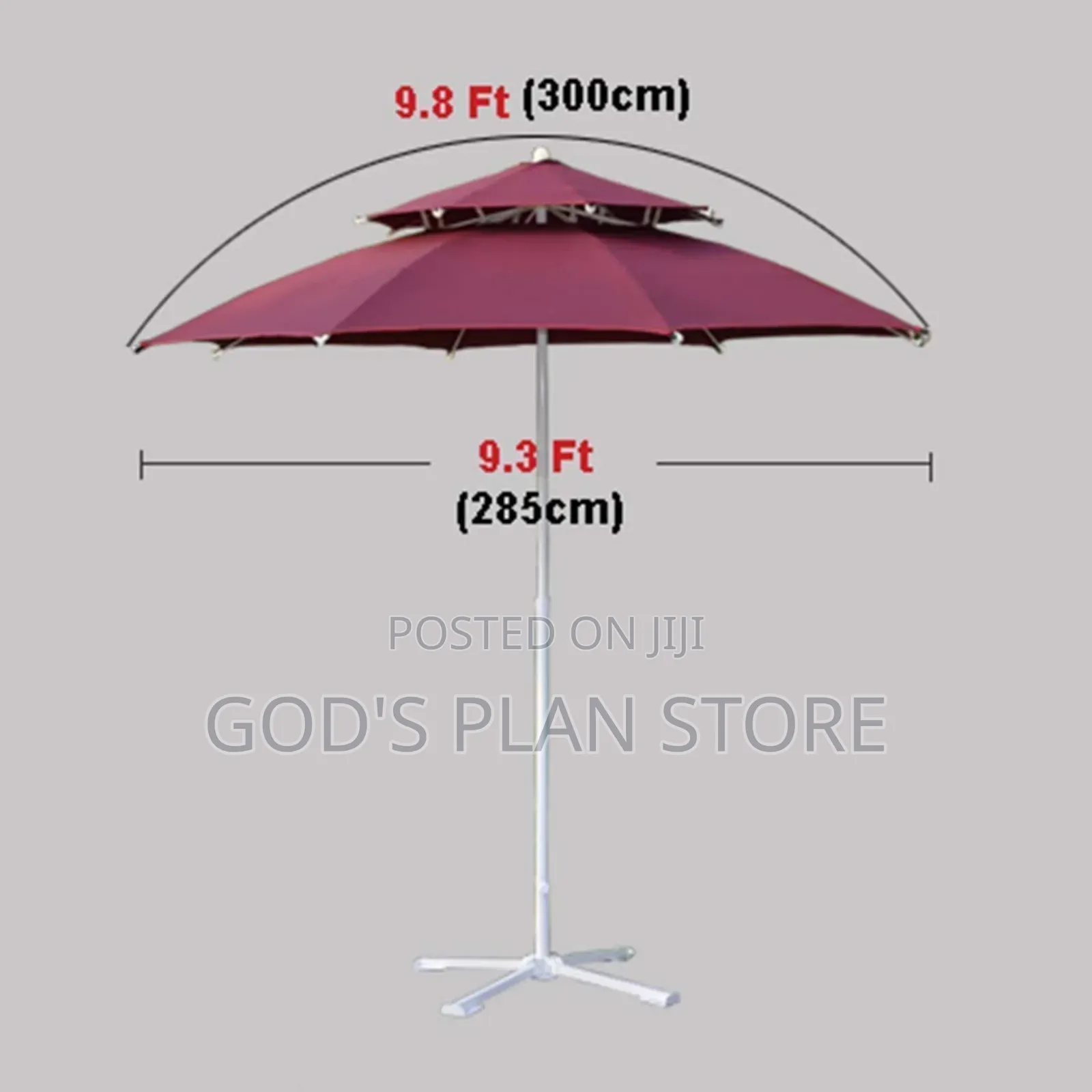 9ft Double Top Patio Garden Umbrellas