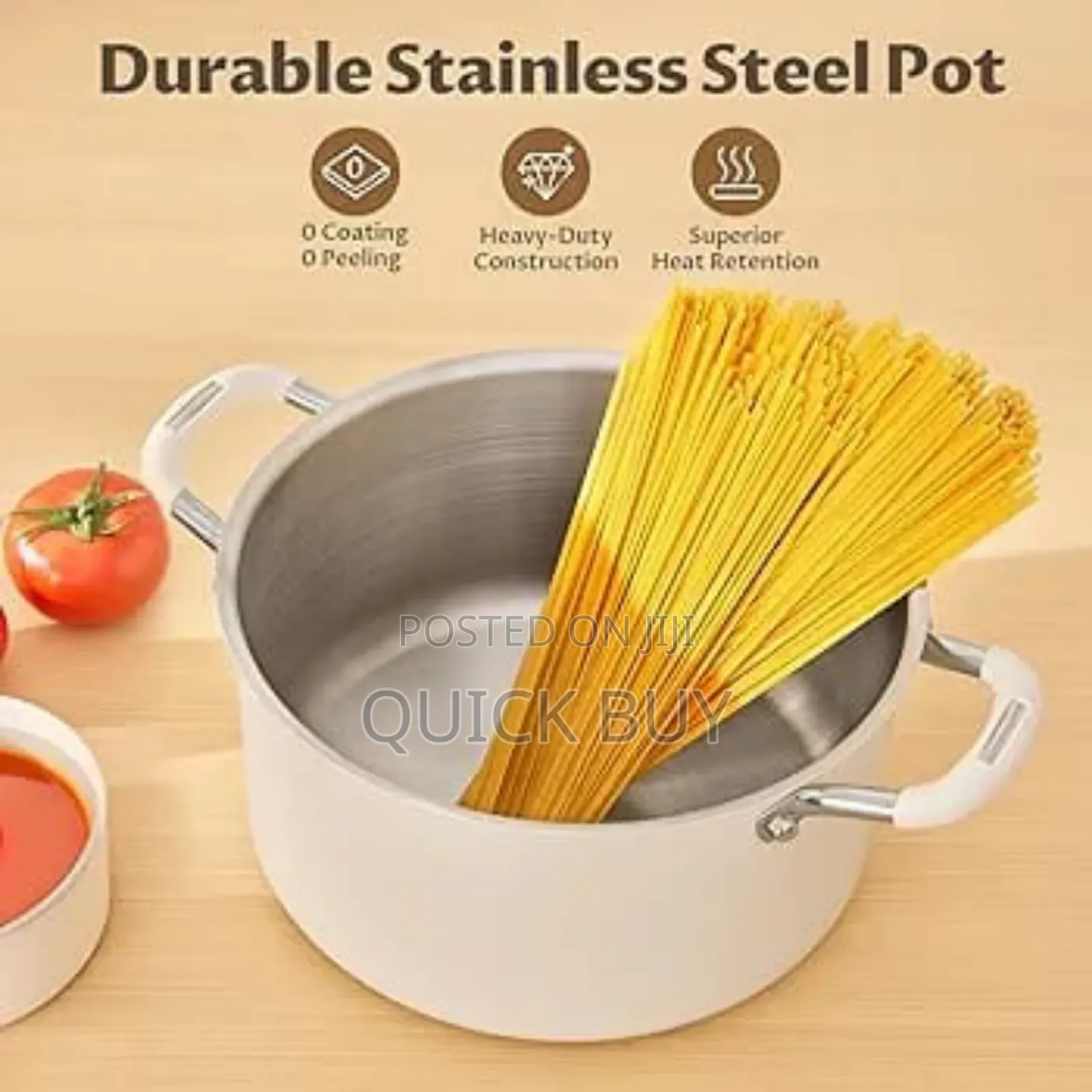 24cm Stainless Steel Stock Locking Pot With Lid