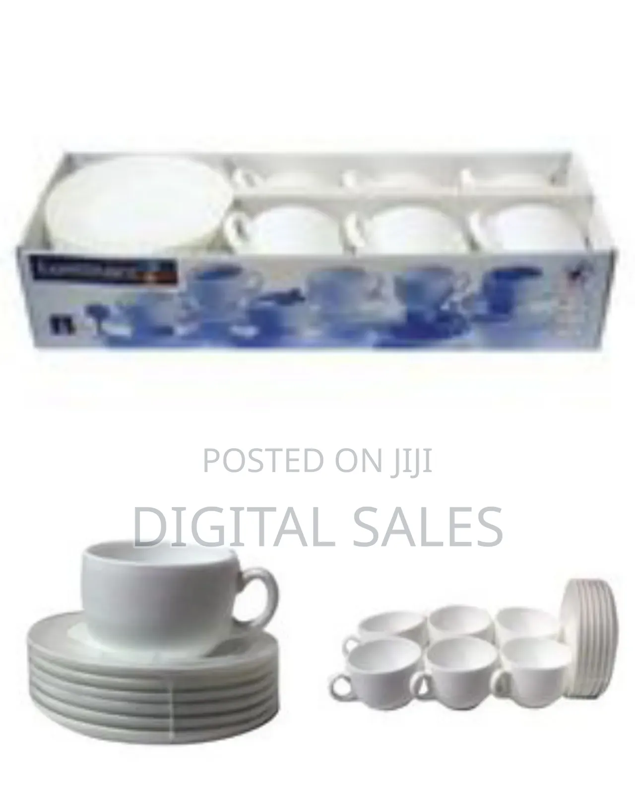 Luminarc 6 Pieces Luminarc Tea Coffee Cups and 6 Saucers
