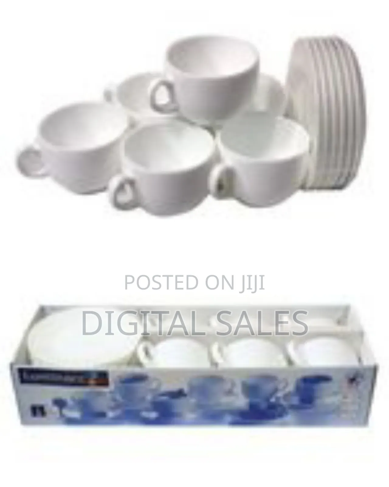 Luminarc 6 Pieces Luminarc Tea Coffee Cups and 6 Saucers