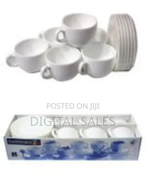 Luminarc 6 Pieces Luminarc Tea Coffee Cups and 6 Saucers