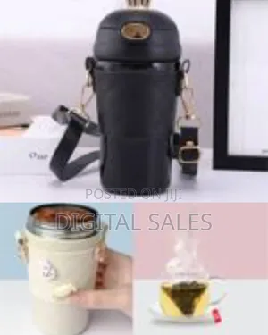 Fancy Portable Thermostravel Mug Flask Bag Cup-Black