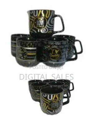 6 Pieces of Star Tea Cups Printed Coffee Mugs Tumblers -