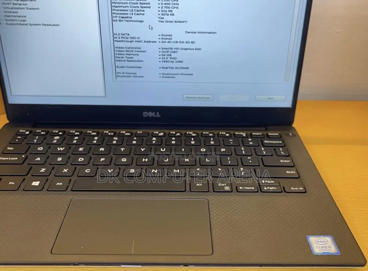Laptop Dell XPS 13 9360 8GB Intel Core I5 SSD 512GB