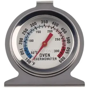 Kitchen Stainless Steel Oven Thermometer Gauge for BBQ Baking – Silver