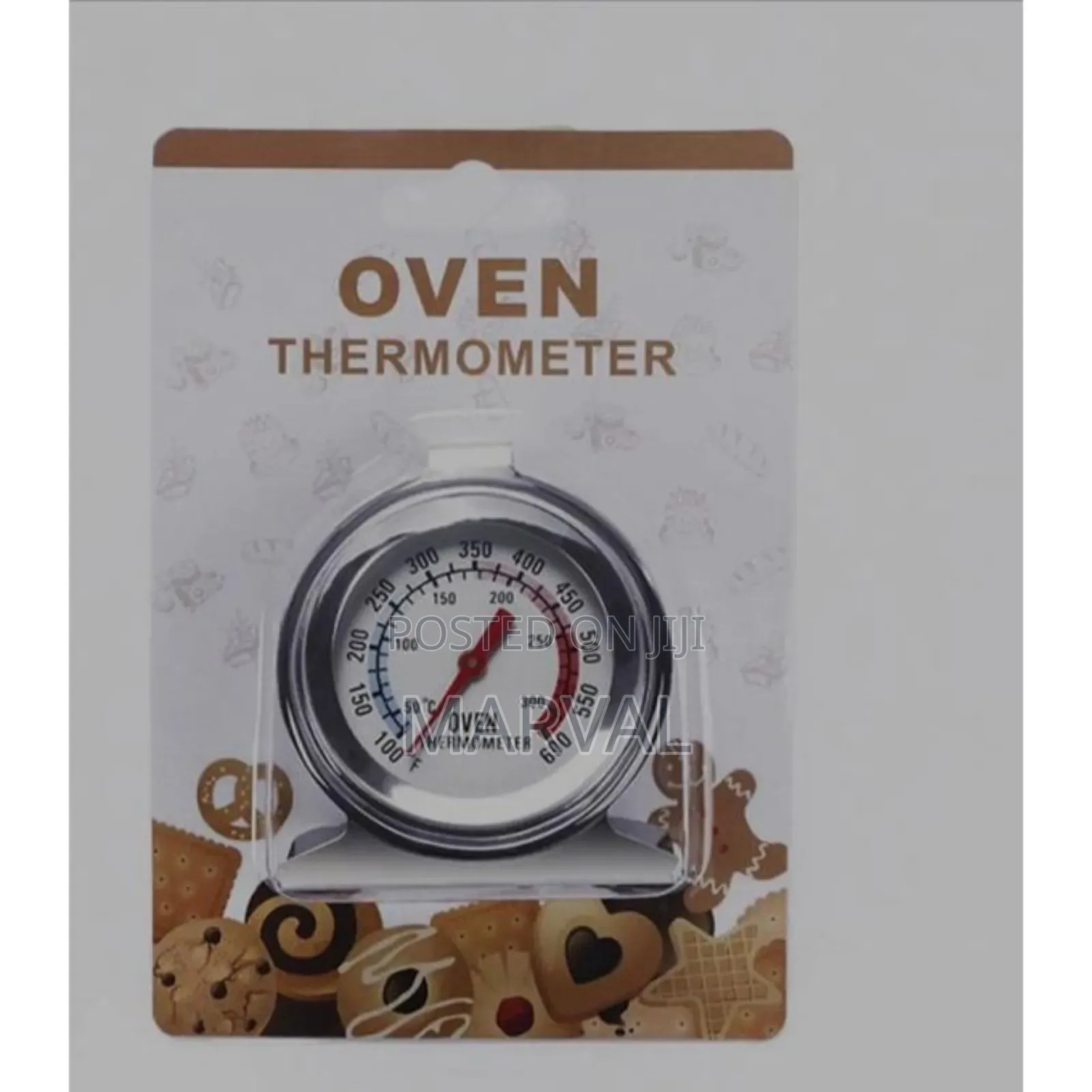 Kitchen Stainless Steel Oven Thermometer Gauge for BBQ Baking – Silver