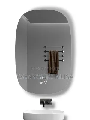 45x60cm Led Bathroom Mirror - Warm Light, Waterproof, Wall -