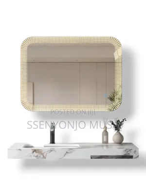Crystal White Rectangle Led Mirror-wall Mounted-touch Sensor