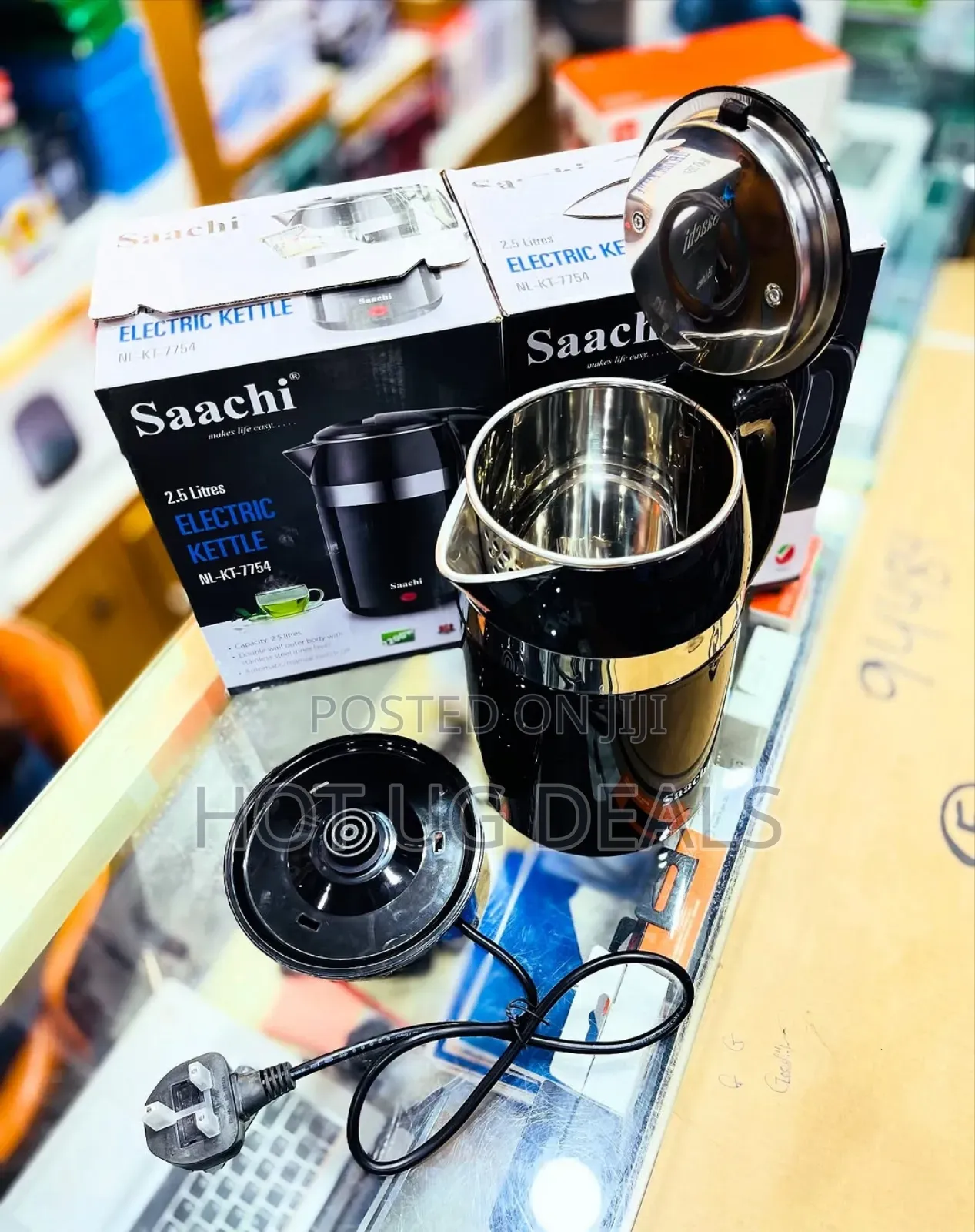 2.5l Saachi Electric Boiling Kettle - Black