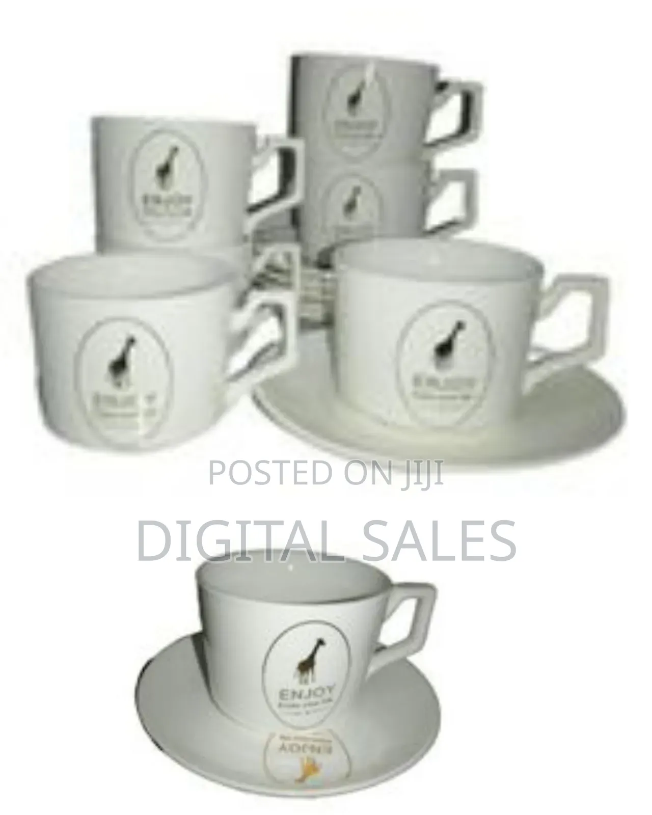 Restaurants and Office 6 Piece Tea Coffee Cups and 6 Saucers