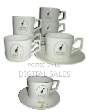 Restaurants and Office 6 Piece Tea Coffee Cups and 6 Saucers