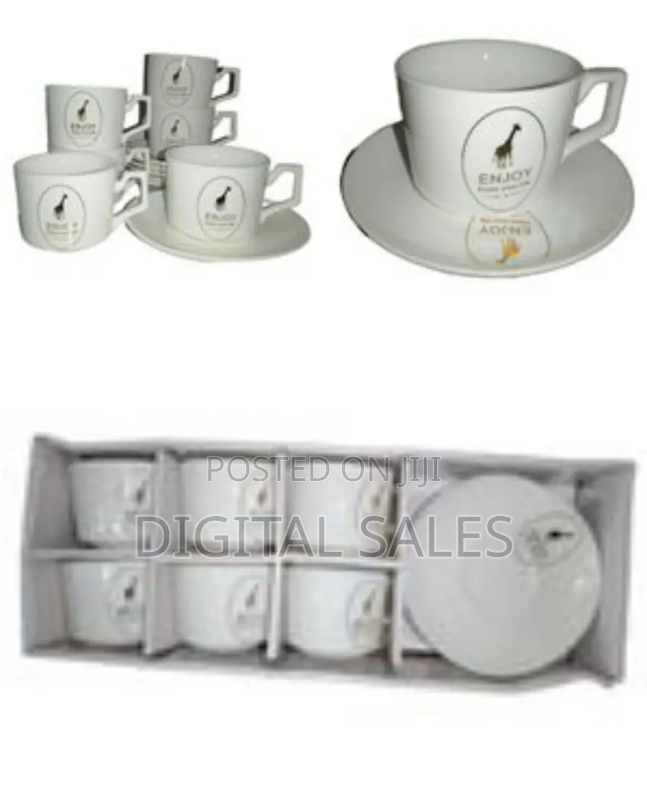 Restaurants and Office 6 Piece Tea Coffee Cups and 6 Saucers