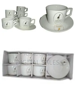 Restaurants and Office 6 Piece Tea Coffee Cups and 6 Saucers