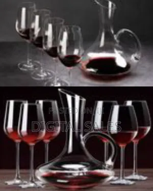 1500ml Crystal Clear Decanter With Red or White Wine Glasses Set