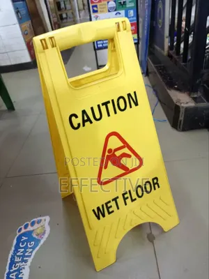 Yellow Caution Wet Floor Sign