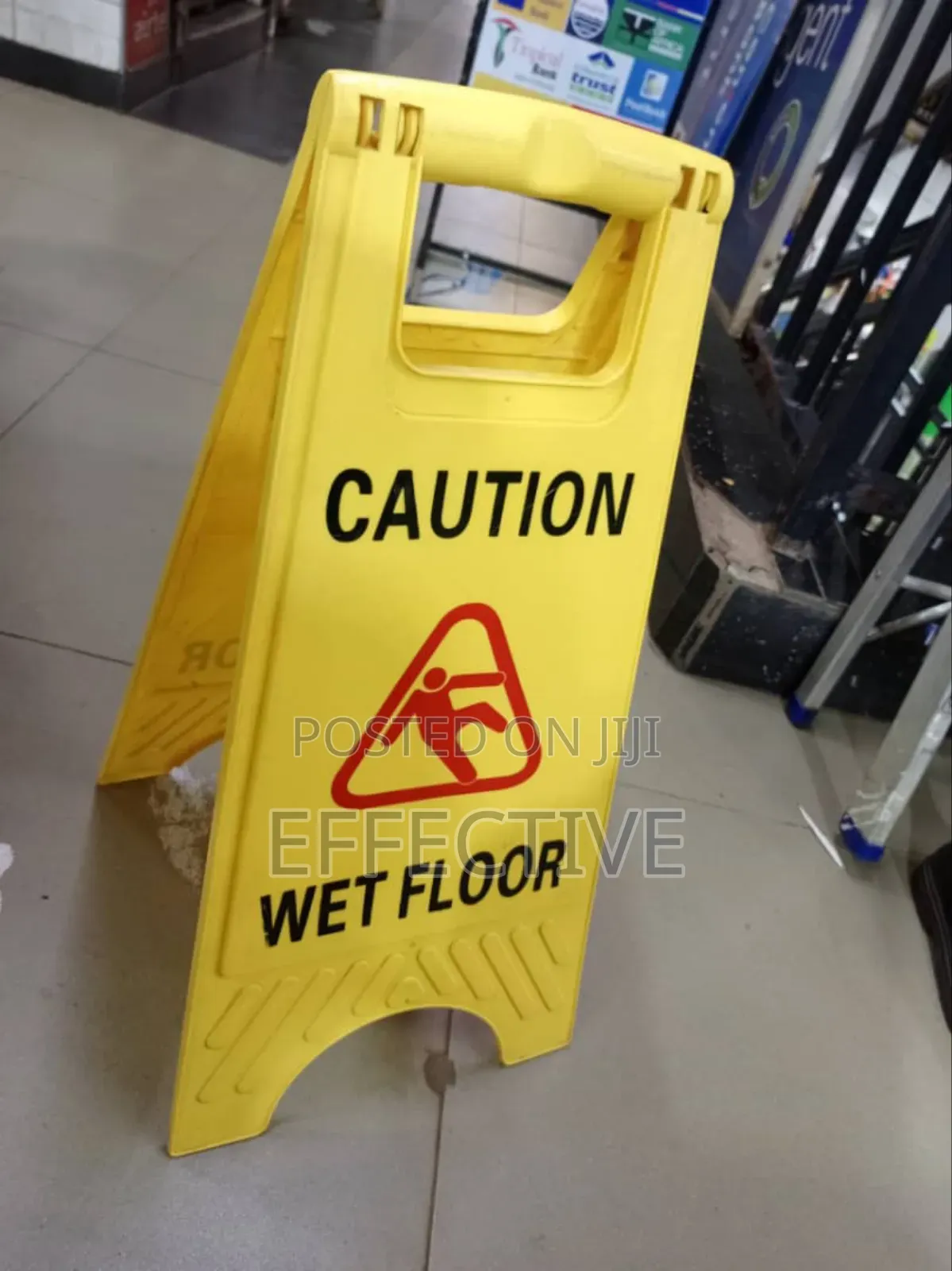 Yellow Caution Wet Floor Sign
