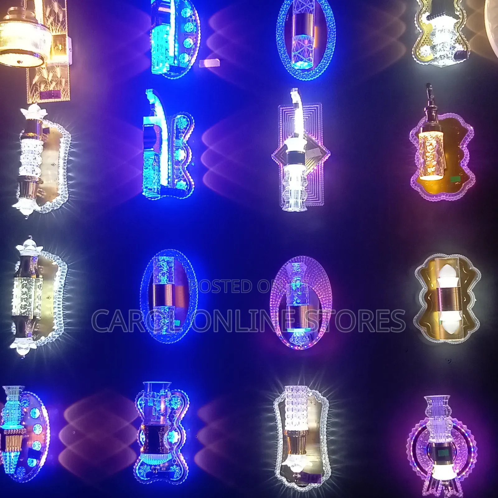 Modern Led Wall Lights Changing Colors Warm, White and Blue