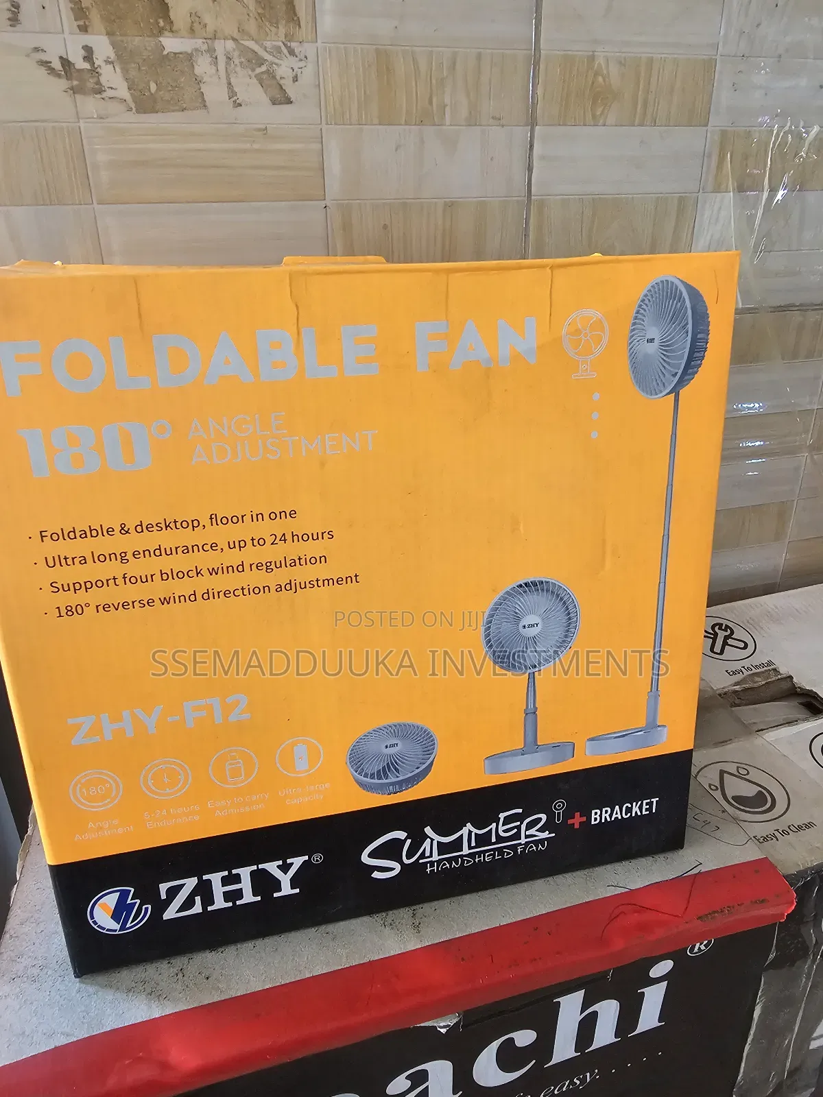 Zhy Foldable Rechargeable Table Fan
