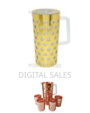 Plastic Water 1 Jug 4 Pieces Glass Combo Set for Dining Table