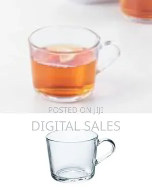 6 PCS of Plain Coffee Tea Glass Cups Mugs Colorless