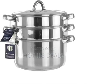 3-tier Stainless Steel Food Steamer Set - Silver