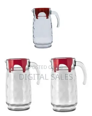 Pasabahce 1.65l Space Glass Water Jug With Lid Heat Resistant Large