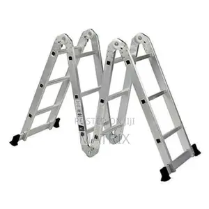3x4 Multi-purpose Aluminum Folding Ladder - Silver