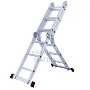 3x4 Multi-purpose Aluminum Folding Ladder - Silver