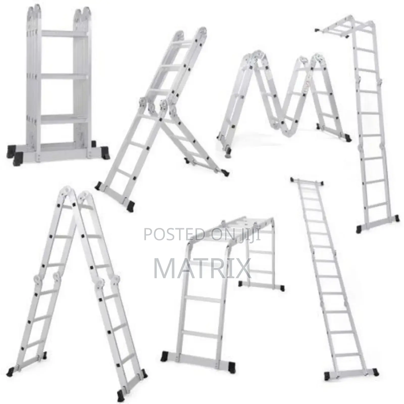 3x4 Multi-purpose Aluminum Folding Ladder - Silver