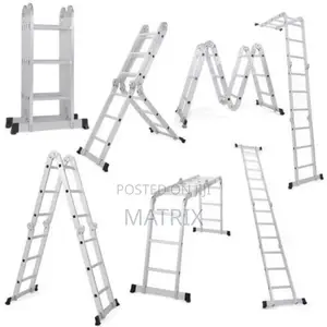 3x4 Multi-purpose Aluminum Folding Ladder - Silver