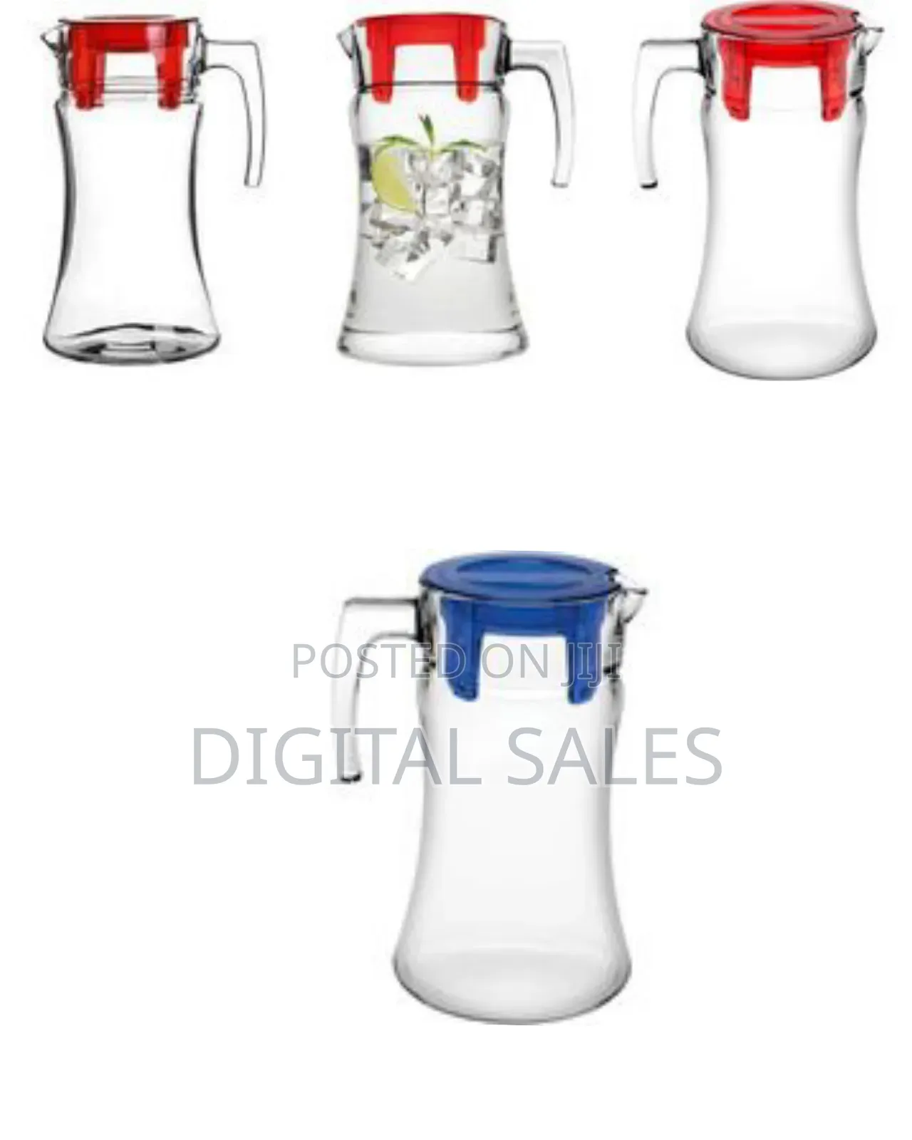 Pasabahce 1.5l Small Waist Glass Water Jug With Lid Heat Resistant