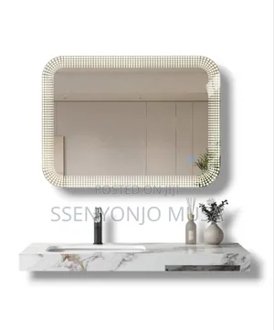 Crystal White Rectangle Led Mirror-wall Mounted-touch Sensor
